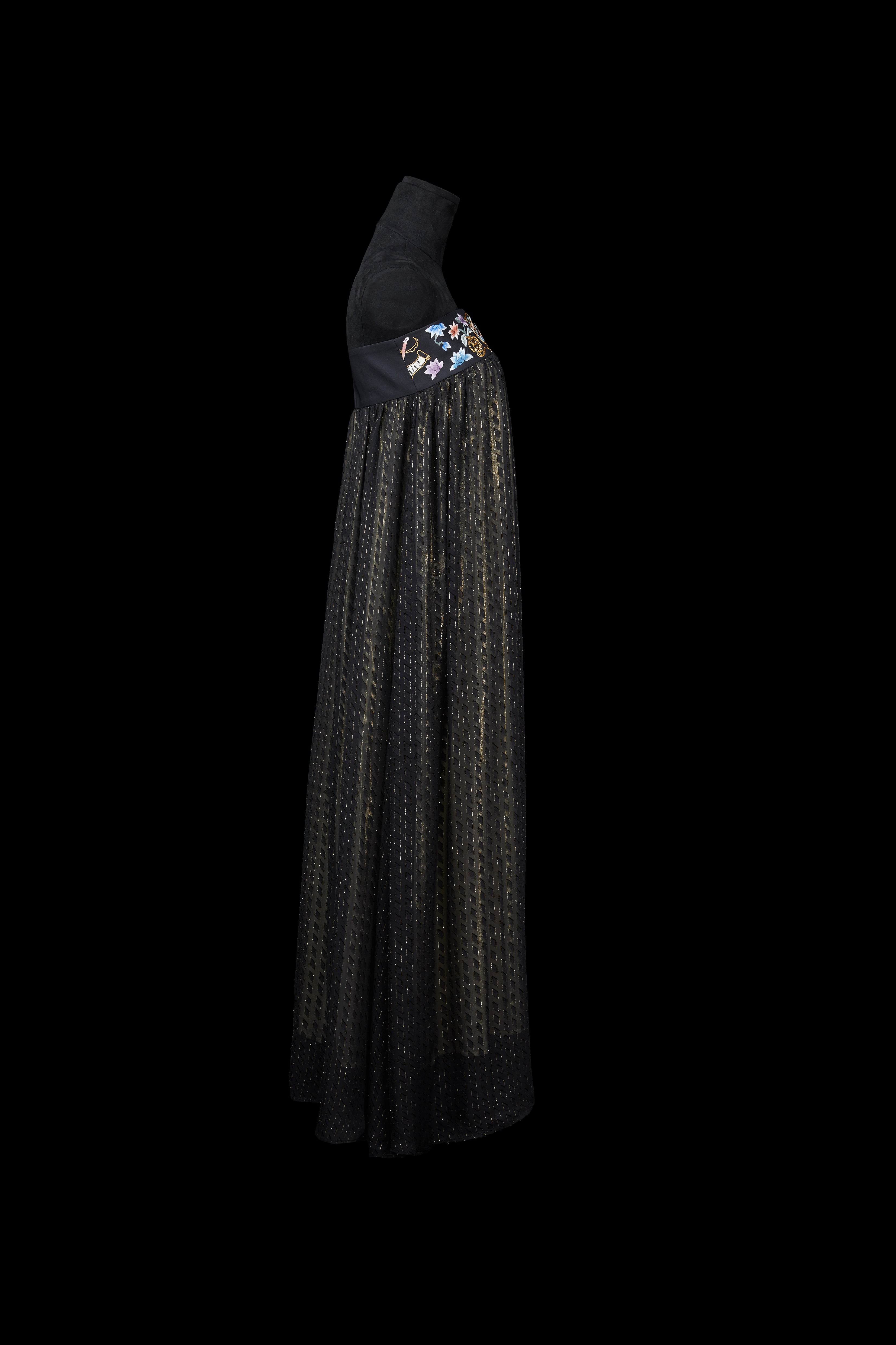 Black Sheer Strapless Maxi Dress《抹胸黑纱长裙》