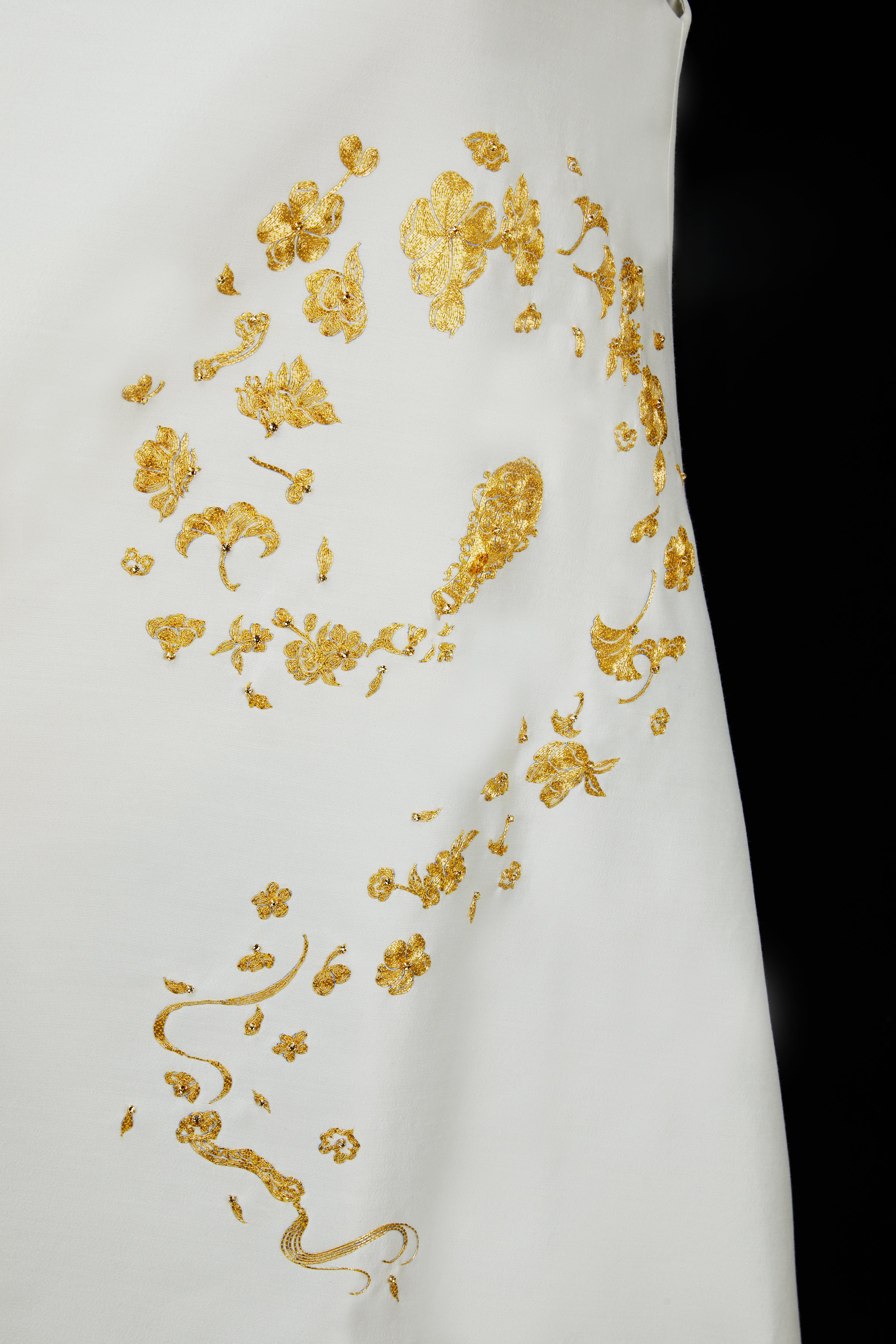 Sansheng Youxing White Porcelain Silhouette Dress《三生有幸之玉瓶白裙》