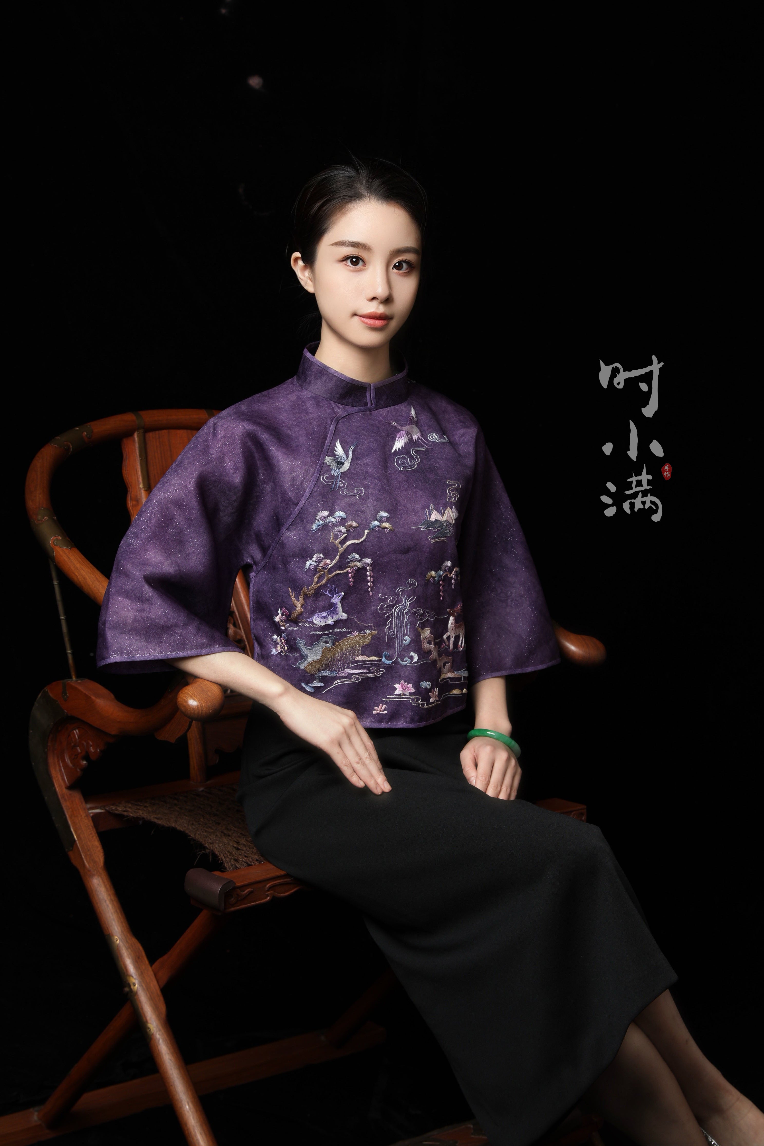 Crane and Deer in Spring《鹤鹿同春》