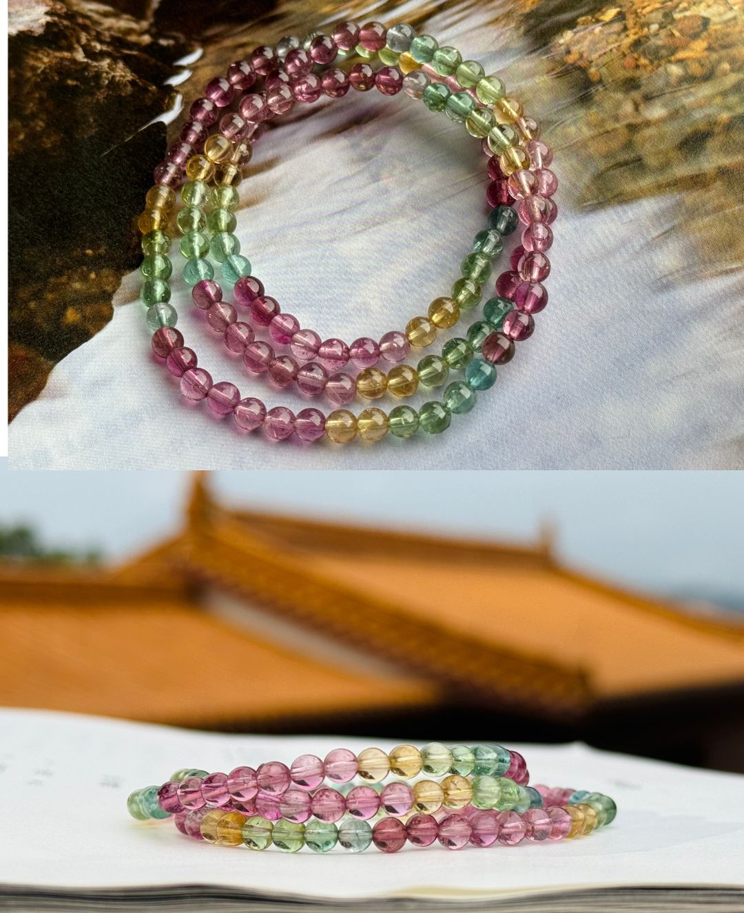 Natural 4mm Tourmaline Ore Crystal Necklace By Siaoman