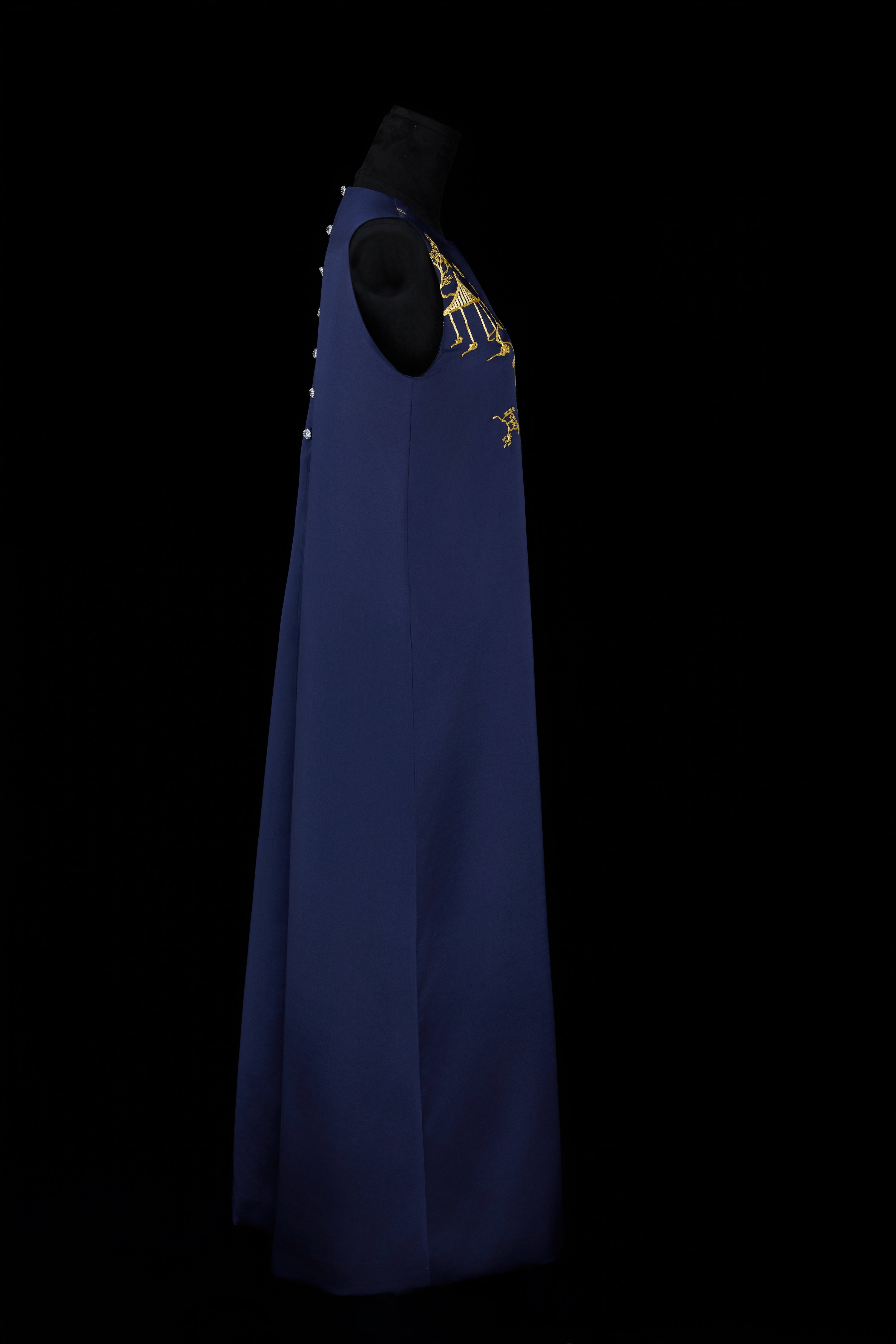 Celestial Eclipse Gown《日晷藏青长裙》