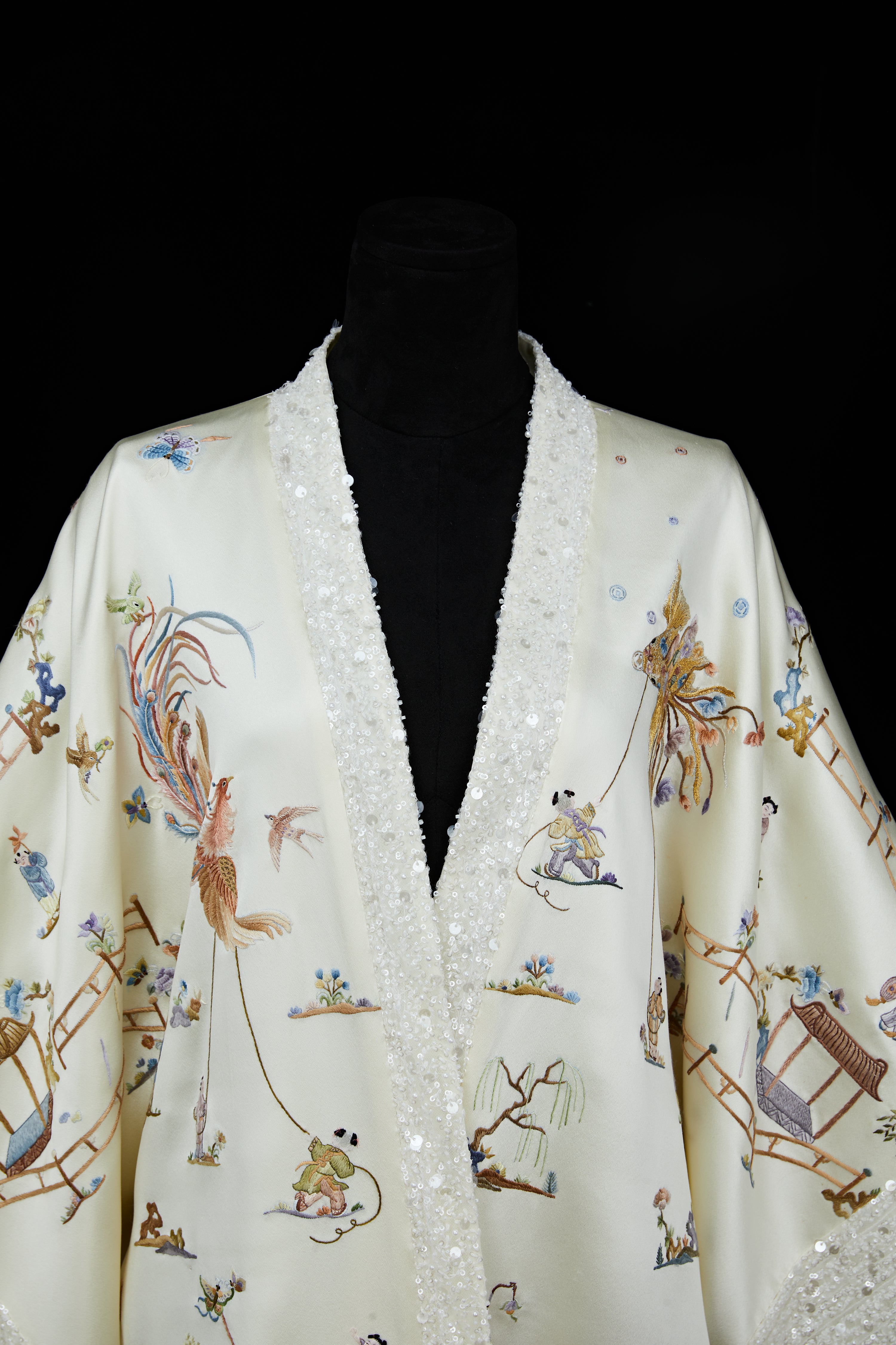 Chinese Infant Amusement Painting Tuni《睡袍款婴戏上衣》