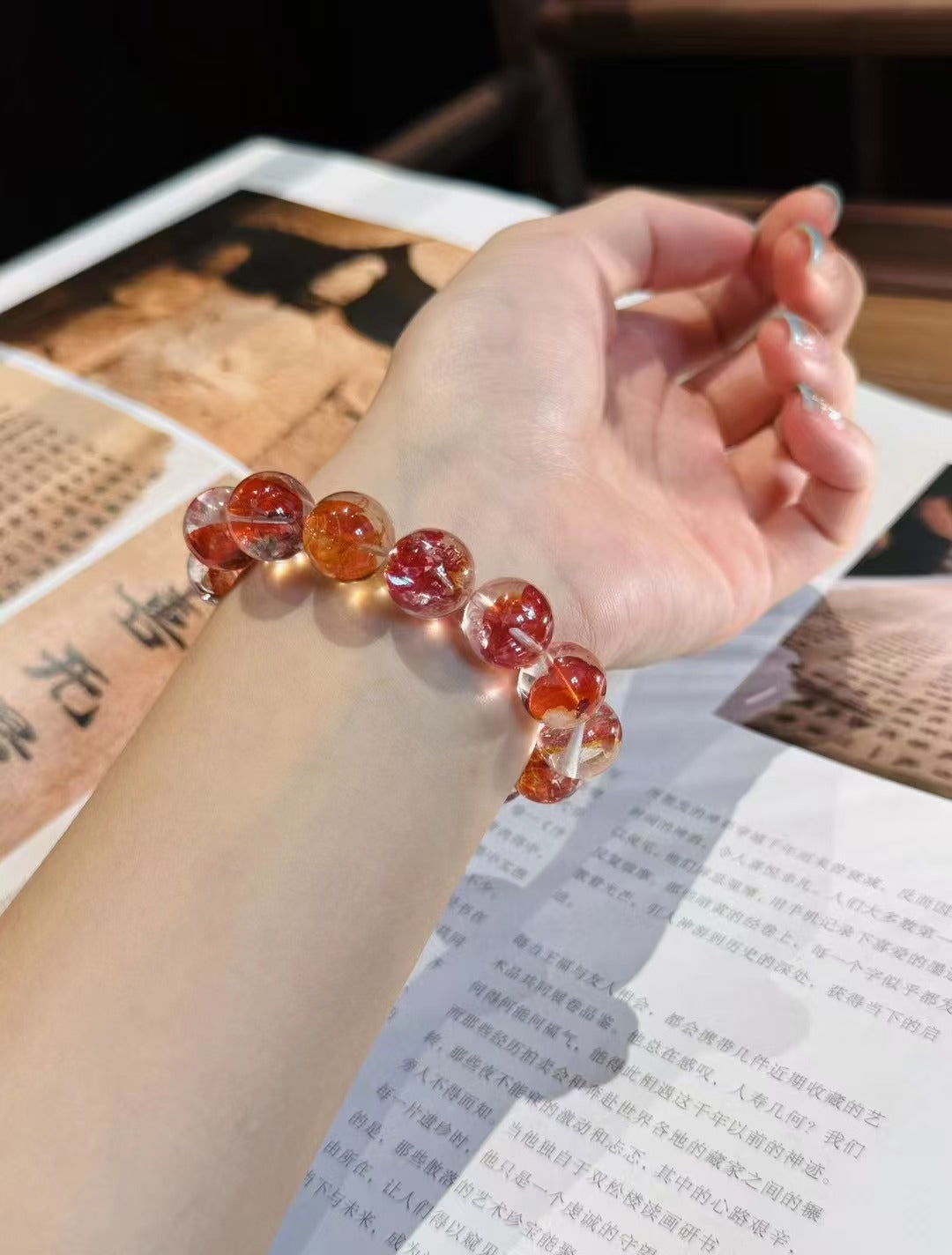 Koi Carp Rubber Flower Bracelet