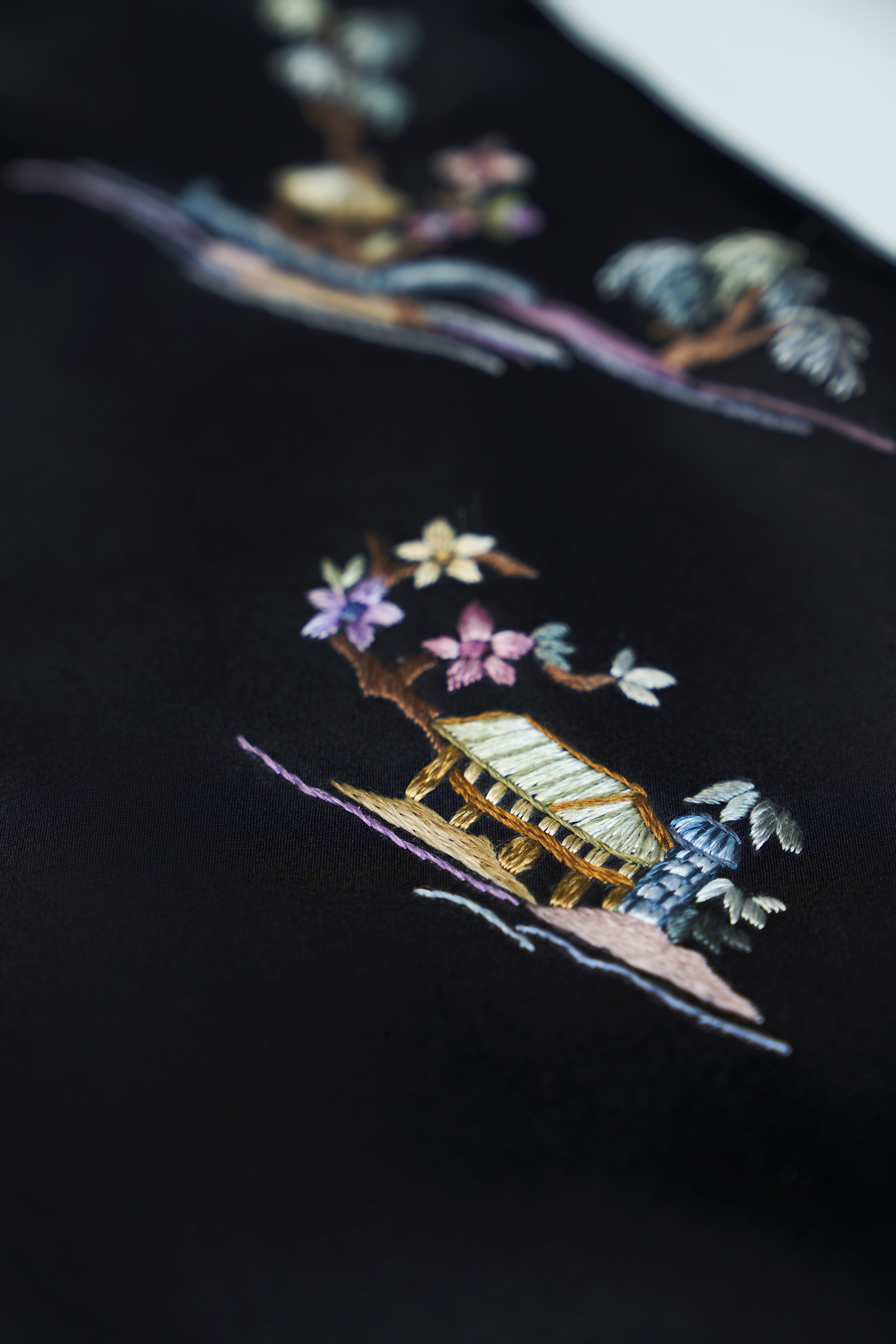 Coat with Fox Fur Trim《采莲图》