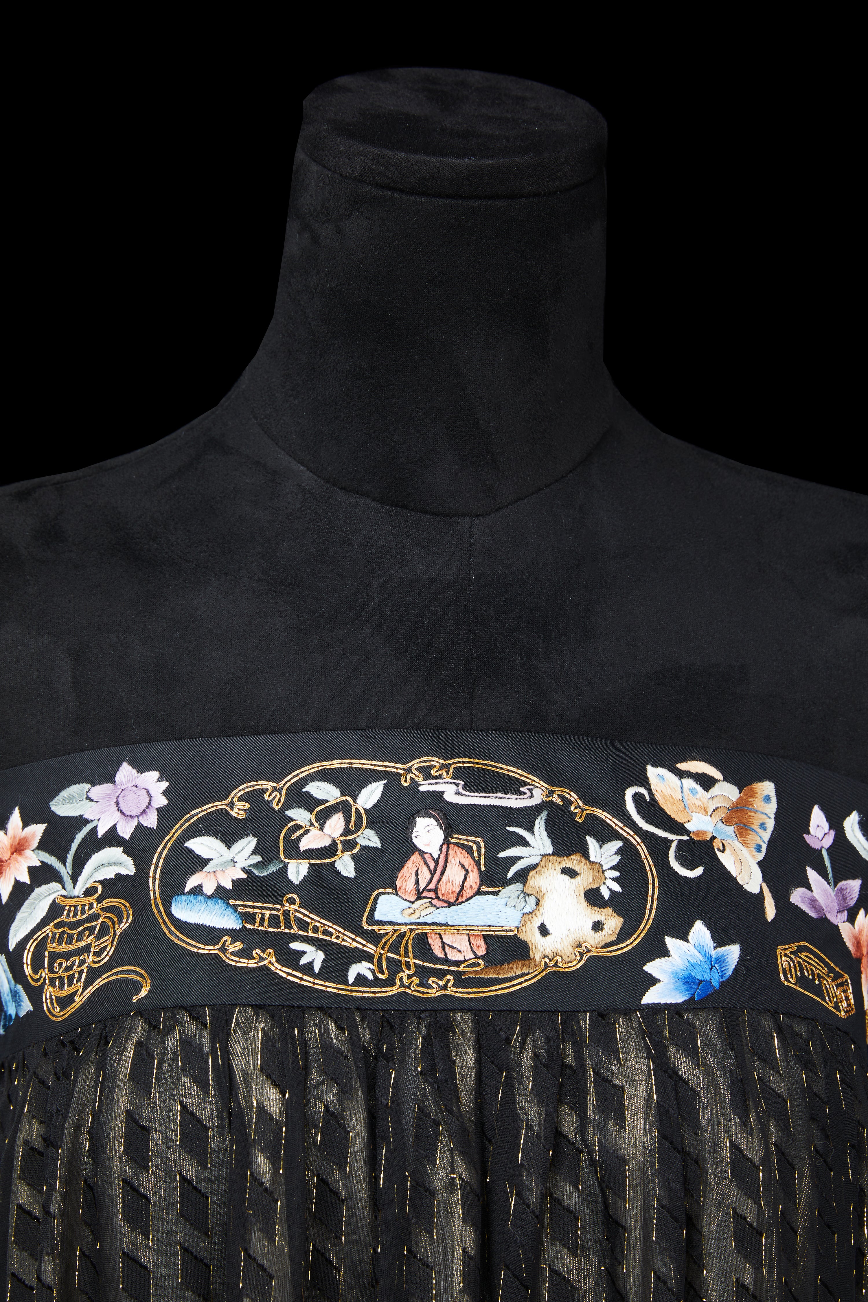 Black Sheer Strapless Maxi Dress《抹胸黑纱长裙》