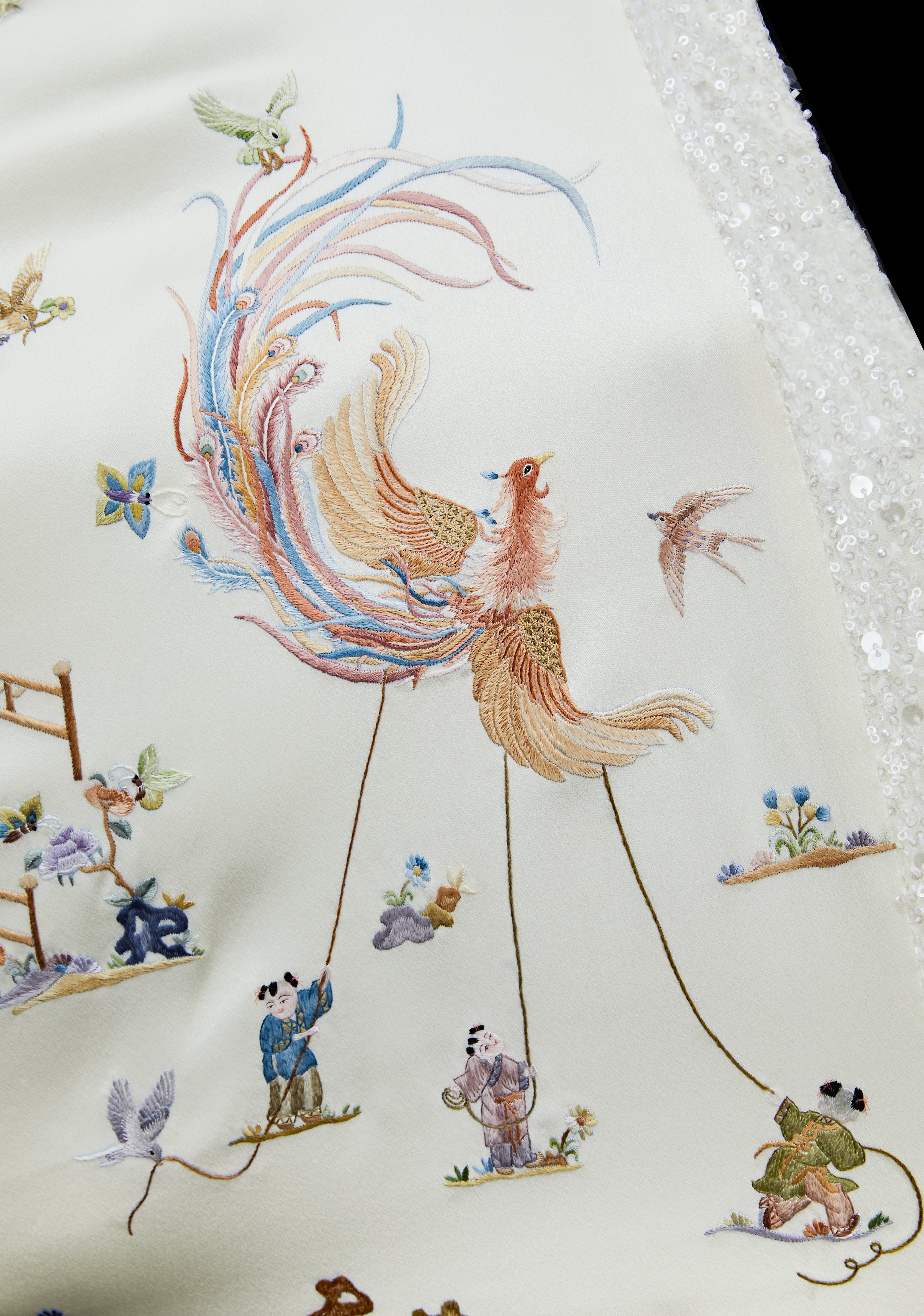 Chinese Infant Amusement Painting Tuni《睡袍款婴戏上衣》