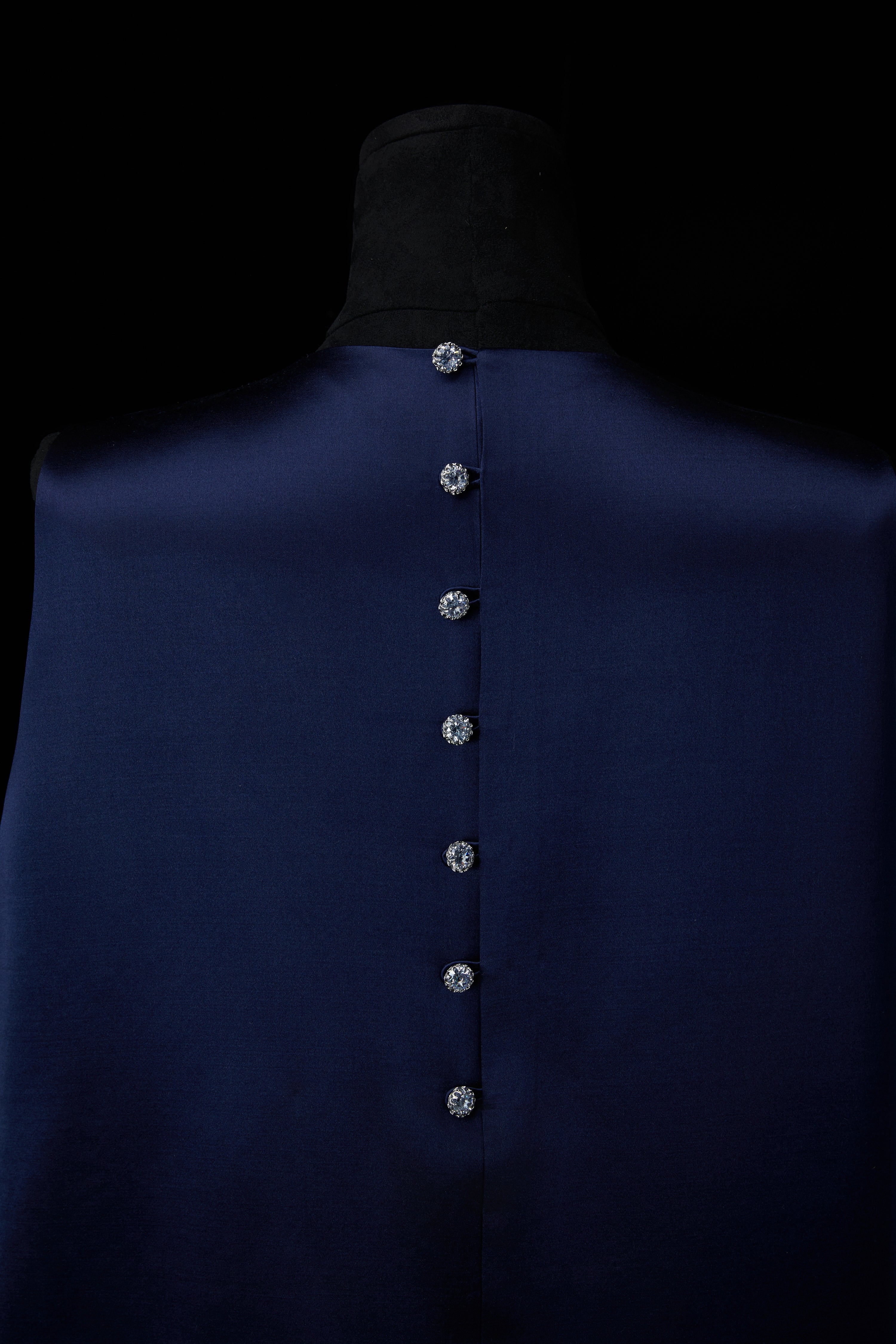 Celestial Eclipse Gown《日晷藏青长裙》