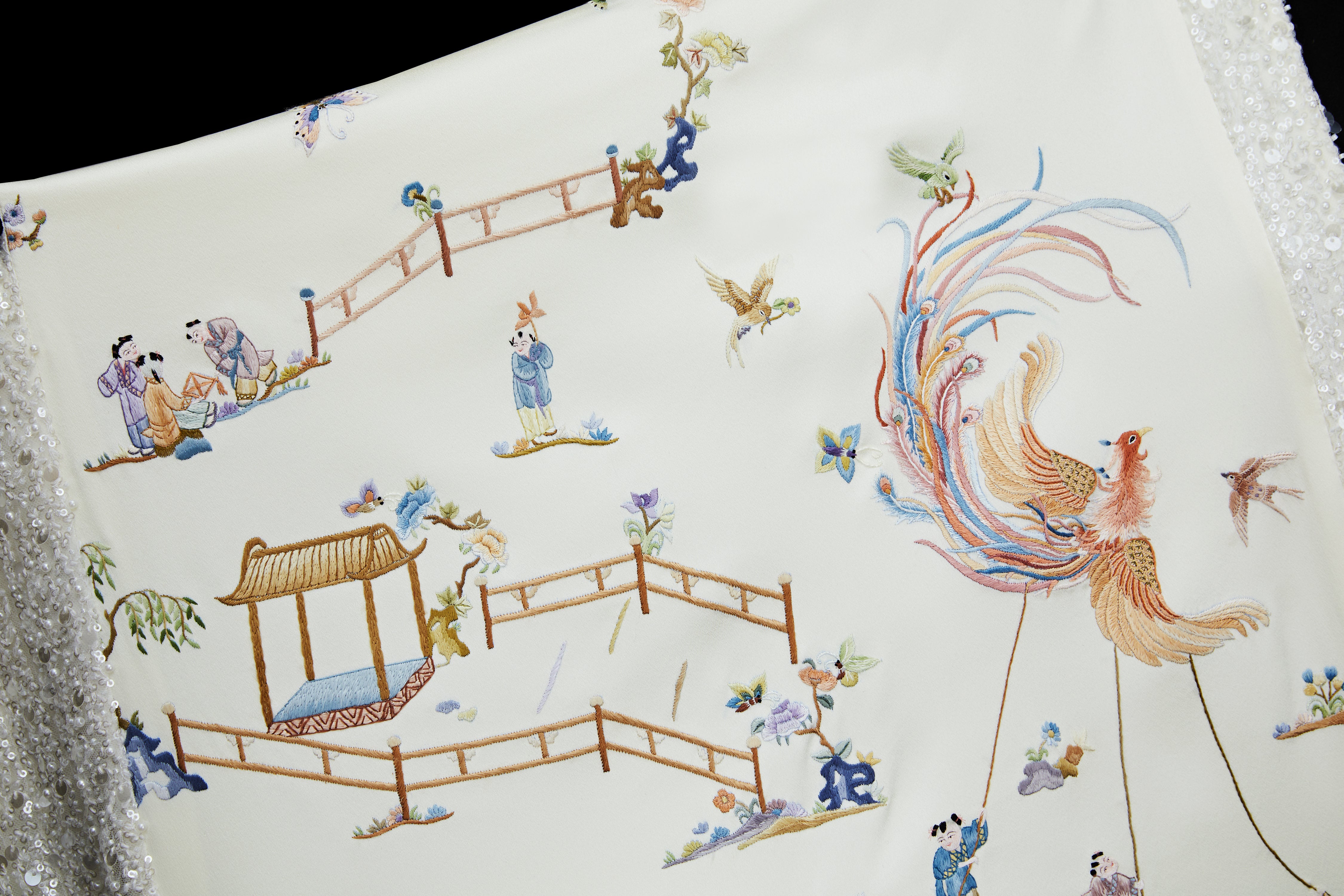 Chinese Infant Amusement Painting Tuni《睡袍款婴戏上衣》